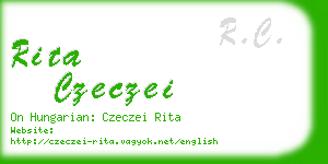 rita czeczei business card